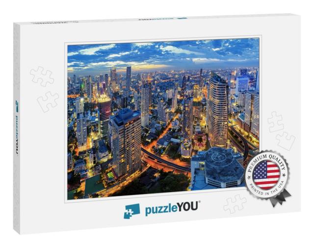 Cityscape in Middle of Bangkok, Thailand... Jigsaw Puzzle