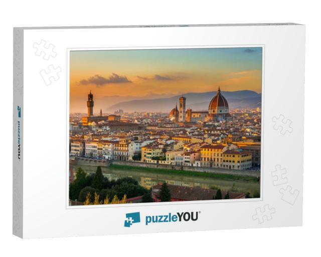 Sunset View of Florence & Duomo. Italy... Jigsaw Puzzle