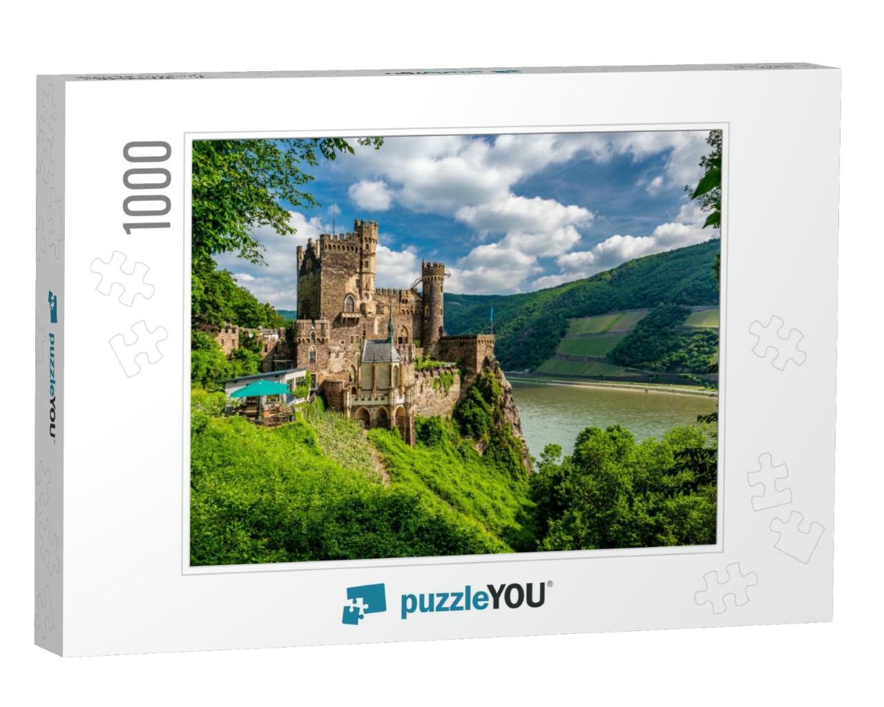 Rheinstein Castle At Rhine Valley Rhine Gorge in Germany... Jigsaw Puzzle with 1000 pieces