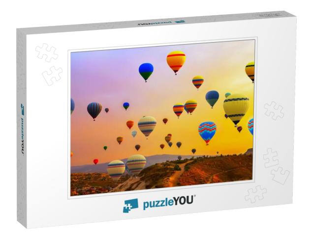 Tourists Ride Hot Air Balloons Flight Balloon Festival Pa... Jigsaw Puzzle