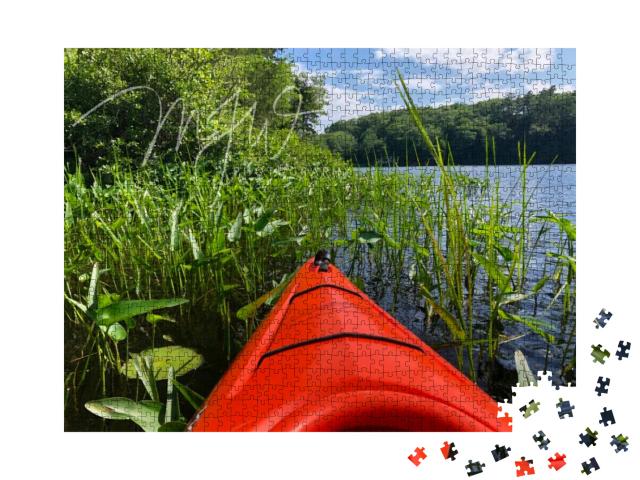 Kayaking Through the Maine Ponds... Jigsaw Puzzle with 1000 pieces