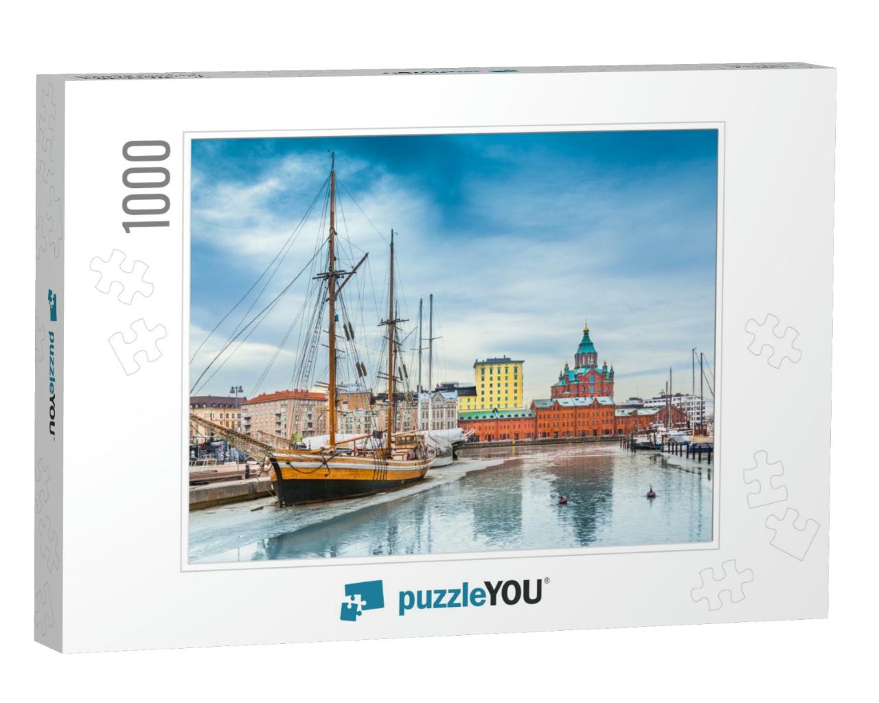Beautiful View of Helsinki City Center with Famous Uspens... Jigsaw Puzzle with 1000 pieces