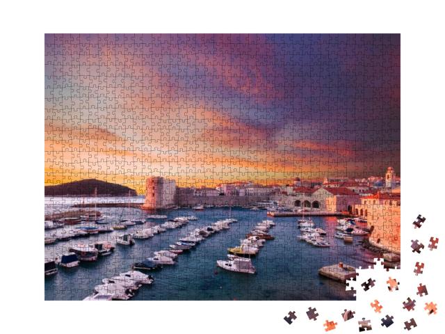 City Port in Dubrovnik. Croatia... Jigsaw Puzzle with 1000 pieces