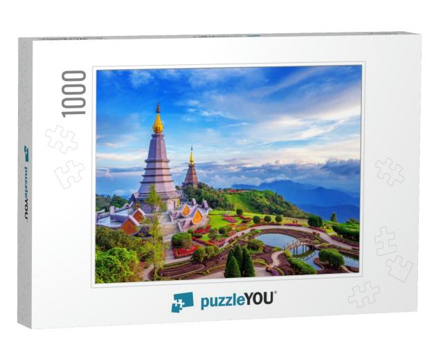 Landmark Pagoda in Doi Inthanon National Park At Chiang M... Jigsaw Puzzle with 1000 pieces