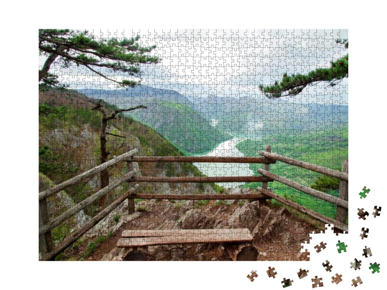 Landscape Serbia River Lake River Drina Mountain View... Jigsaw Puzzle with 1000 pieces