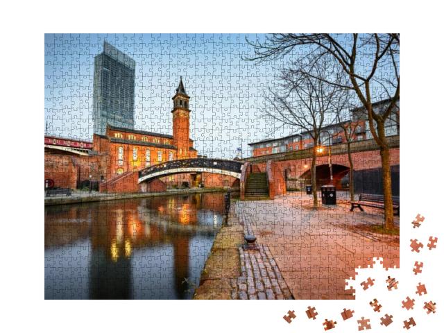 Water Way Canal Area in Manchester, North West England... Jigsaw Puzzle with 1000 pieces