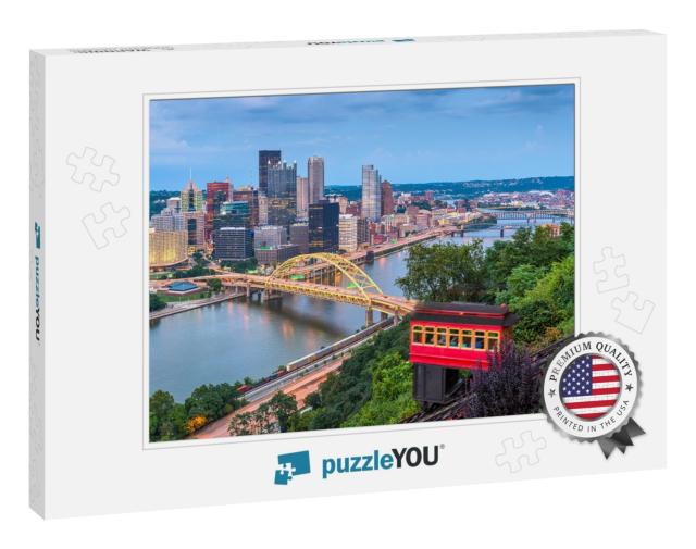 Pittsburgh, Pennsylvania, USA Downtown Skyline with the In... Jigsaw Puzzle