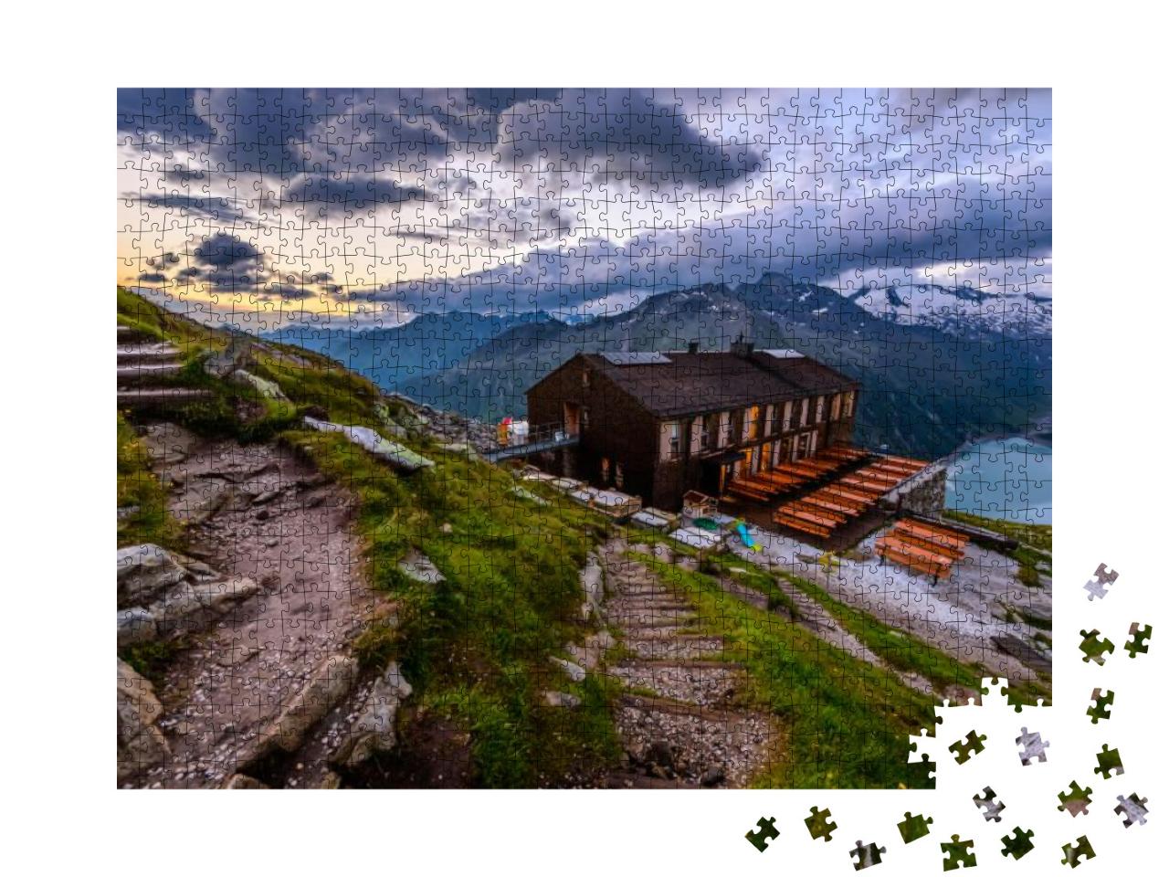 The Olpererhuette 2, 388 Meters is a Well Known German Al... Jigsaw Puzzle with 1000 pieces