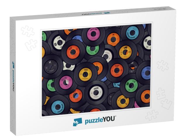 Vinyl Records Music Background... Jigsaw Puzzle