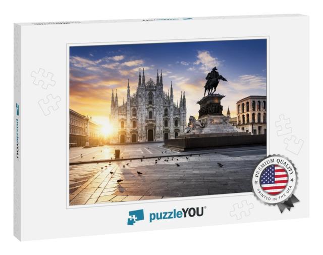 Duomo At Sunrise, Milan, Europe... Jigsaw Puzzle