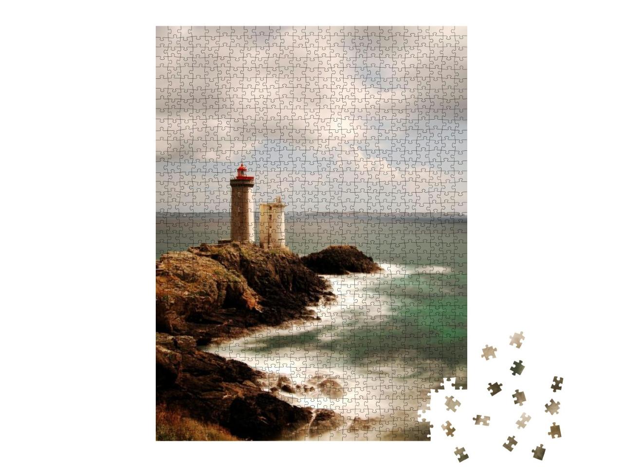 Lighthouse of Pointe Du Petit Minou, Leuchtturm in Der Br... Jigsaw Puzzle with 1000 pieces