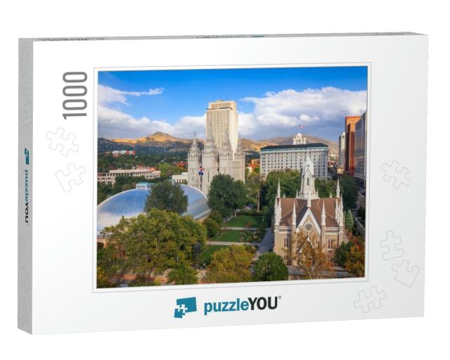 Salt Lake City, Utah, USA Downtown Cityscape Over Temple S... Jigsaw Puzzle with 1000 pieces