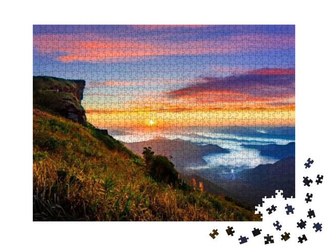 Phu Chi Fa National Park. Chiang Rai Province, Thailand... Jigsaw Puzzle with 1000 pieces