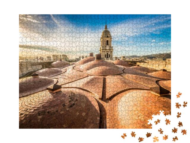 Nice Sunset on the Roof of Malaga Cathedral Malaga Spain... Jigsaw Puzzle with 1000 pieces