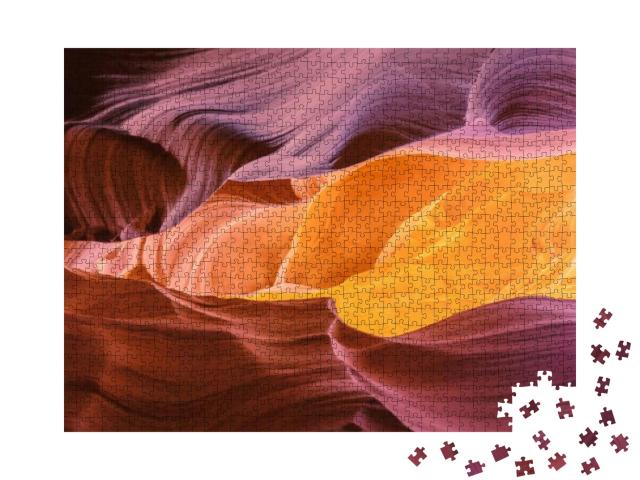 Colors of the Antelope Canyon... Jigsaw Puzzle with 1000 pieces