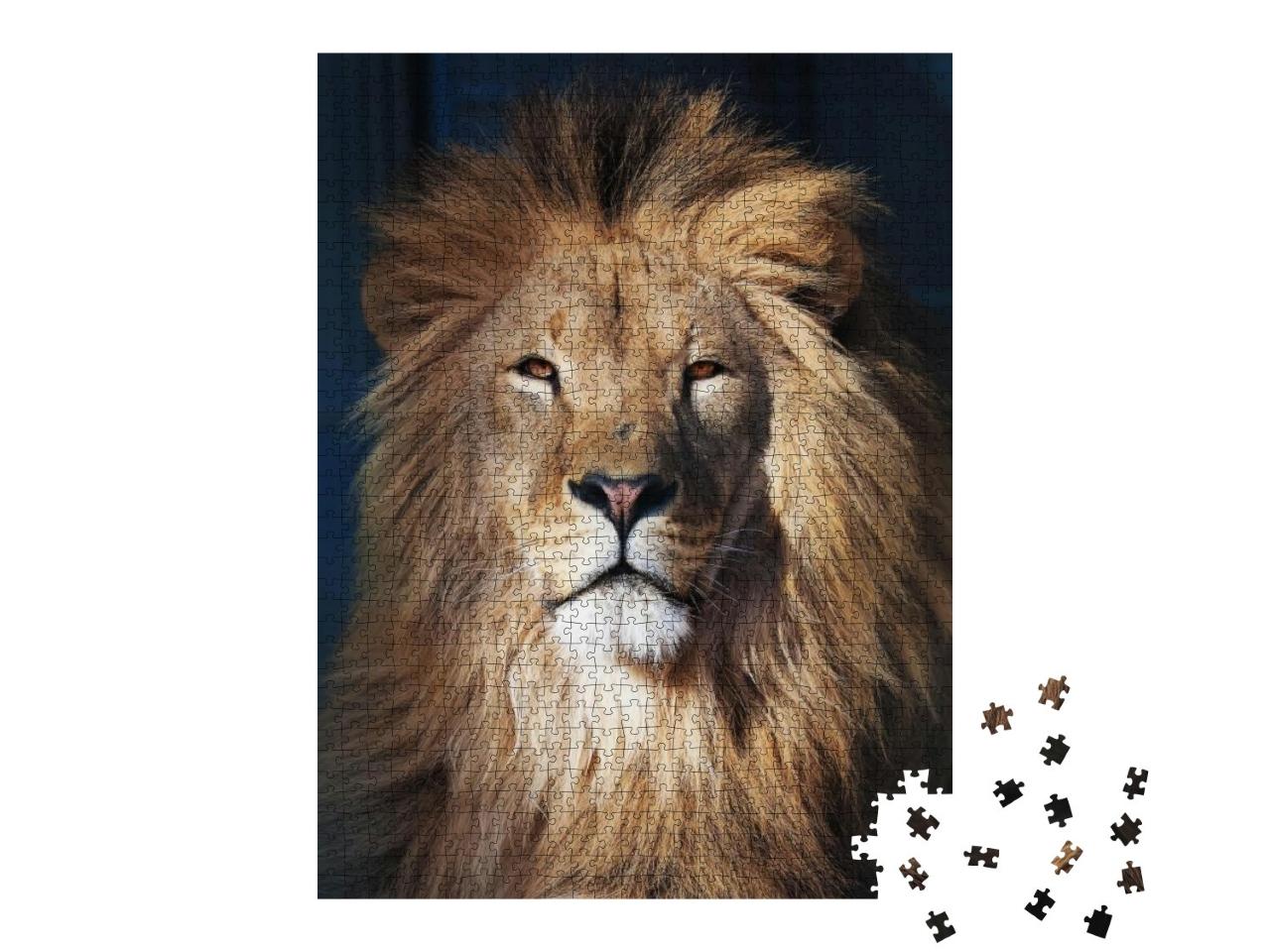 Lion Serious Portrait African Close-Up... Jigsaw Puzzle with 1000 pieces