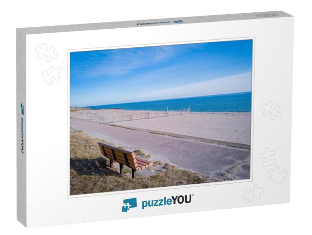 Peaceful Sunrise Seascape on Cape Cod. Blue Ocean & Sky... Jigsaw Puzzle