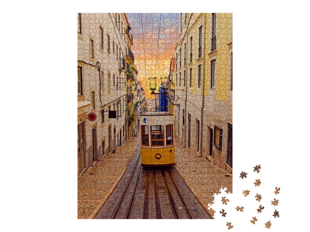 Bica Tram in Lisbon Portugal... Jigsaw Puzzle with 1000 pieces