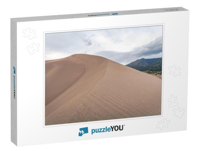 A Sandy Ridge At Great Sand Dunes National Park... Jigsaw Puzzle