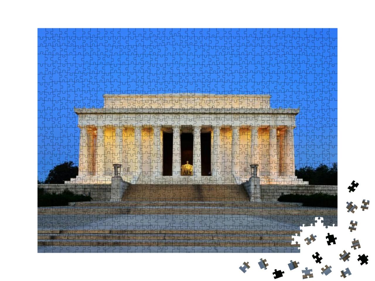 Lincoln Memorial At Dawn... Jigsaw Puzzle with 1000 pieces