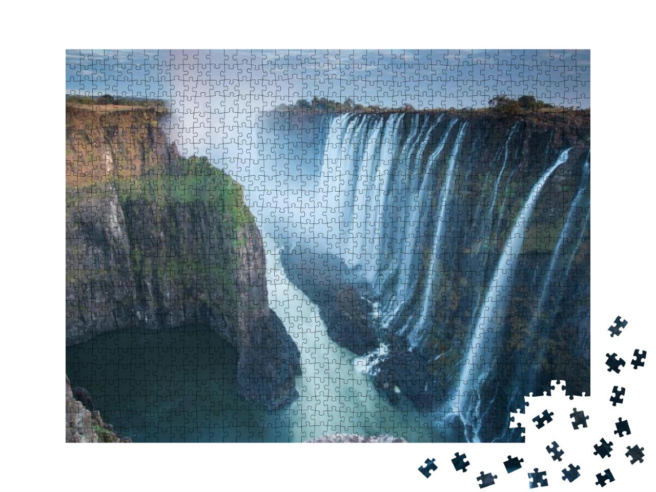 Morning Light At Victoria Falls from Zambia Looking Into... Jigsaw Puzzle with 1000 pieces