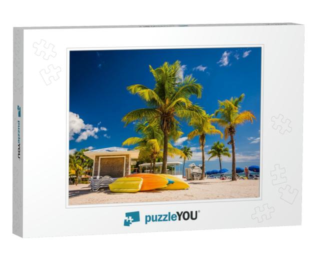 Palm Trees on the Beach in Key West, Florida... Jigsaw Puzzle