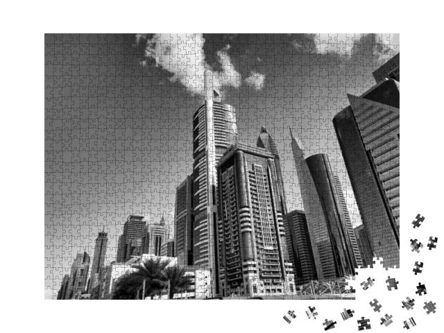 Majestic Modern Buildings of Downtown Dubai. United Arab... Jigsaw Puzzle with 1000 pieces
