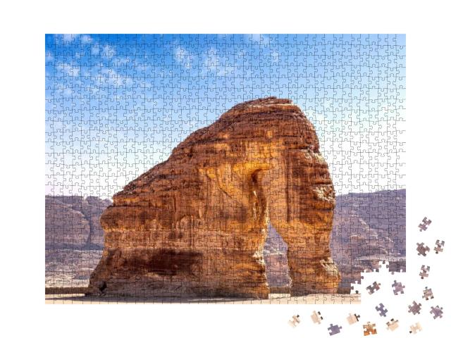Elephant Rock Outcrop Geological Formation, Al Ola Al Ula... Jigsaw Puzzle with 1000 pieces