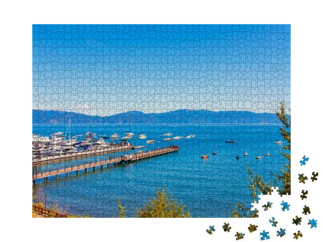 Marina in Tahoe City, California, USA on Summer Day in Sep... Jigsaw Puzzle with 1000 pieces