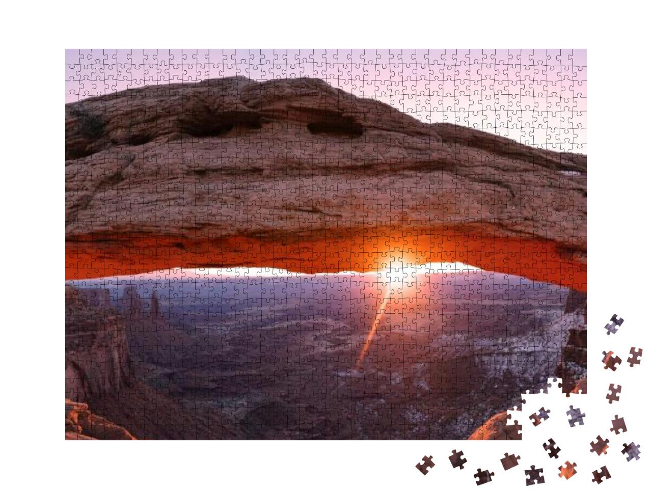 Sunrise At Mesa Arch of Canyonlands National Park, Utah U... Jigsaw Puzzle with 1000 pieces