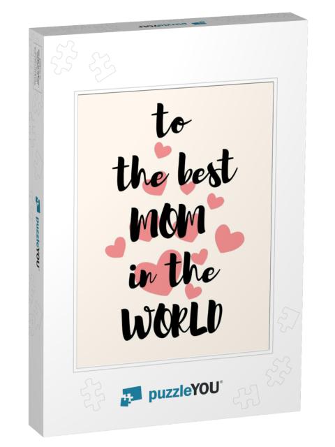 Happy Mothers Day Card. I Love You Mom. Mothers D... Jigsaw Puzzle