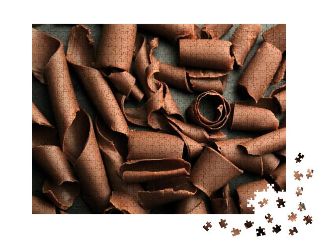 Chocolate Curls Close Up... Jigsaw Puzzle with 1000 pieces