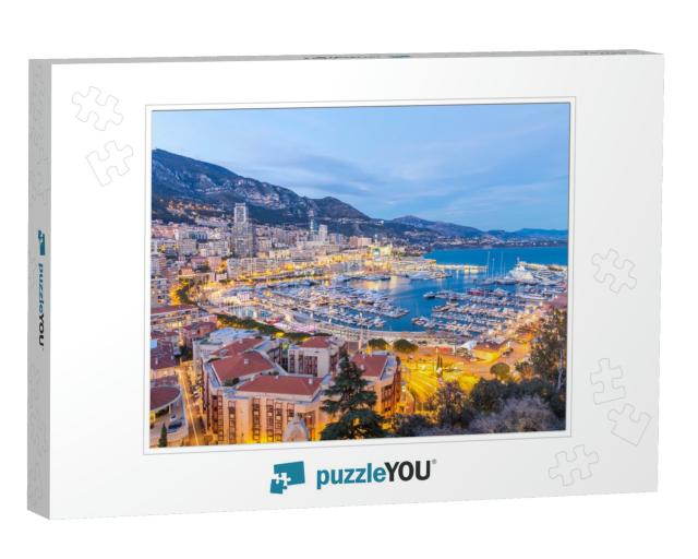 Monaco Monte Carlo Harbor French Riviera... Jigsaw Puzzle