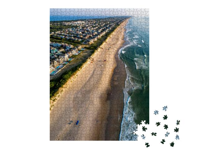 Aerial View of Corolla North Carolina Beaches... Jigsaw Puzzle with 1000 pieces