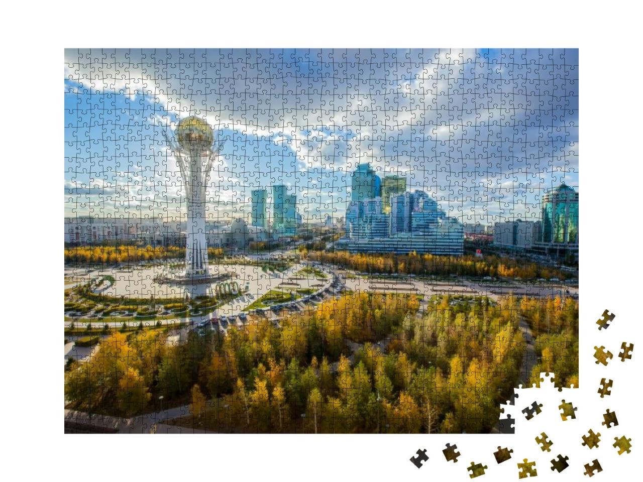 Astana, Nur-Sultan, Kazakhstan. Center of the City, Skysc... Jigsaw Puzzle with 1000 pieces