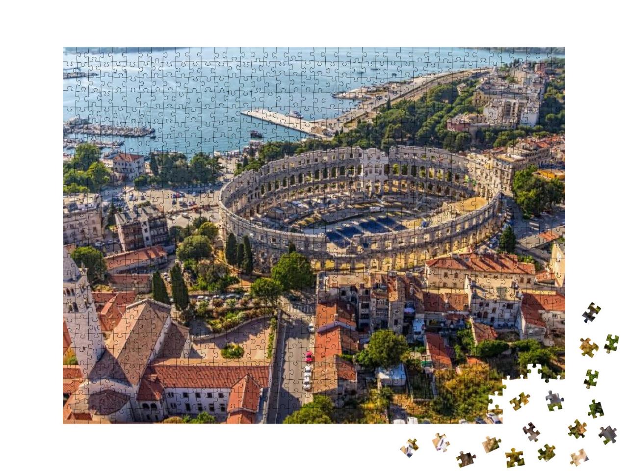 Roman Time Arena in Pula, Detail, Croatia. UNESCO World H... Jigsaw Puzzle with 1000 pieces