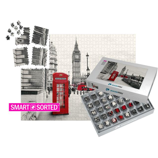 Red Telephone Booth in London... | SMART SORTED® | Jigsaw Puzzle with 1000 pieces