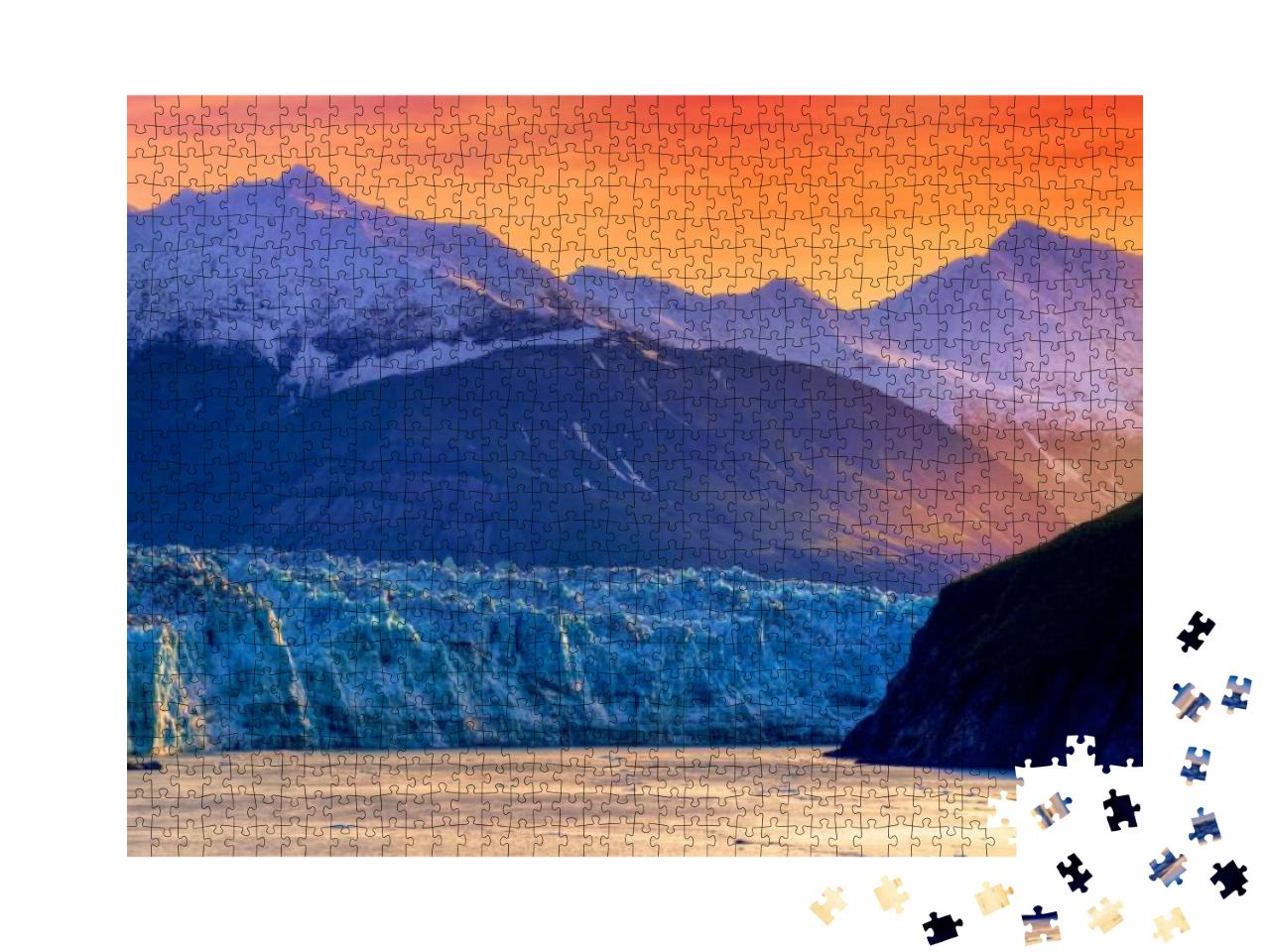 Sunrise At Hubbard Glacier Alaska... Jigsaw Puzzle with 1000 pieces
