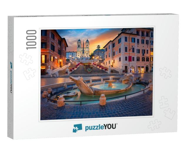Rome. Cityscape Image of Spanish Steps in Rome, Italy Dur... Jigsaw Puzzle with 1000 pieces