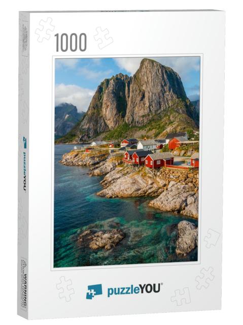 A Beautiful Vertical Shot of Hamnoy, Lofoten Islands, Nor... Jigsaw Puzzle with 1000 pieces