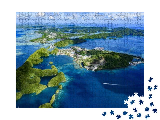Full View of Palau Malakal Island & Koror - World Heritag... Jigsaw Puzzle with 1000 pieces