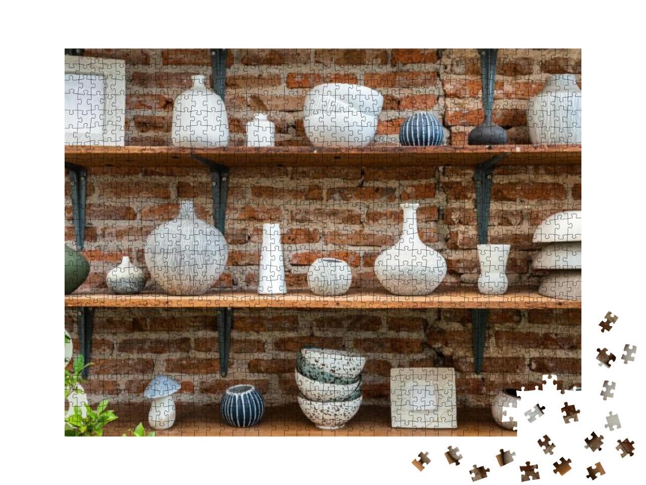 Set of Clay Pot & Ceramic Kitchenware Which is K... Jigsaw Puzzle with 1000 pieces