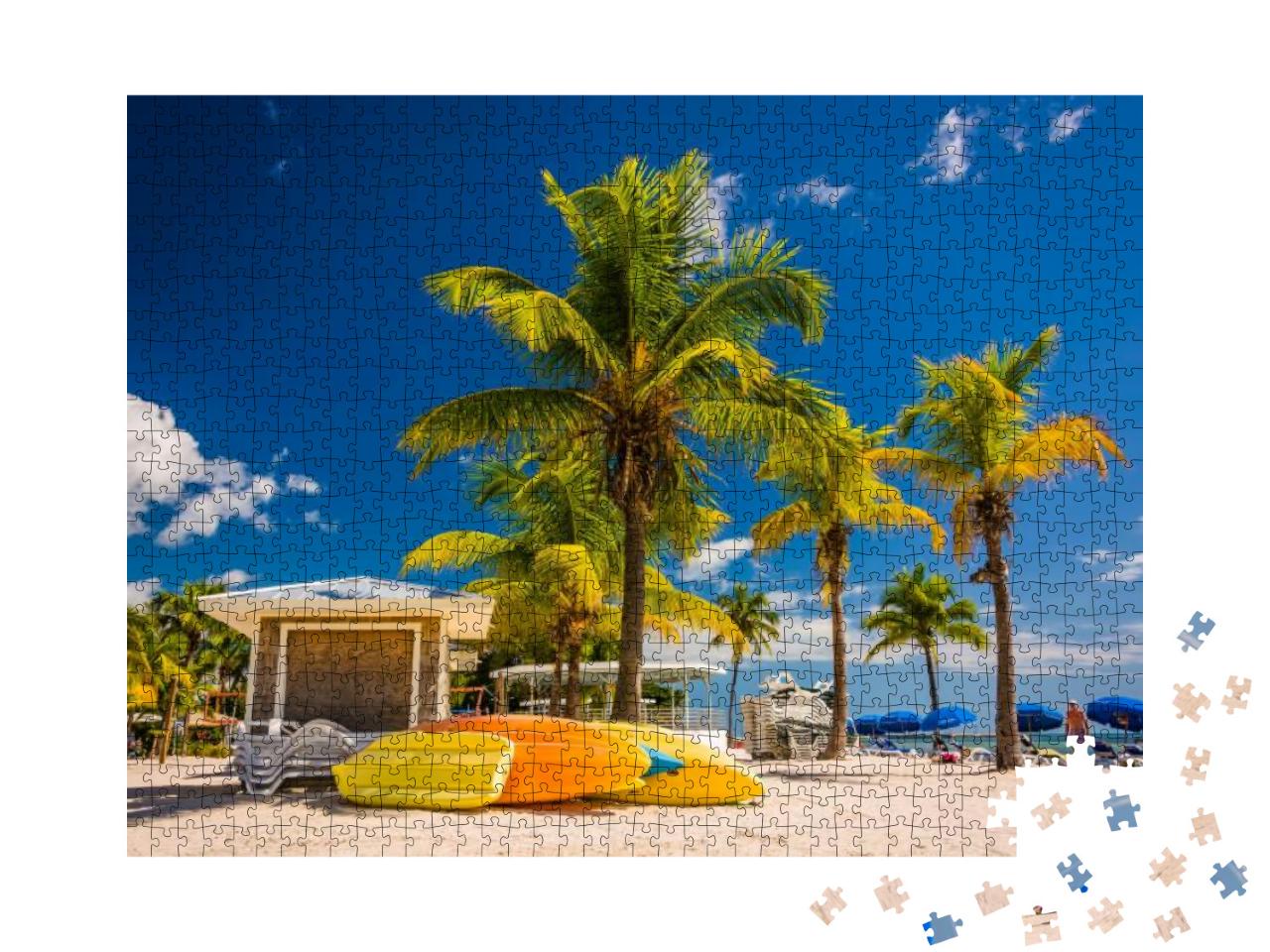 Palm Trees on the Beach in Key West, Florida... Jigsaw Puzzle with 1000 pieces