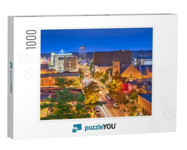 Columbia, Missouri, USA Downtown City Skyline At Twilight... Jigsaw Puzzle with 1000 pieces