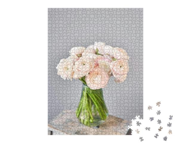 Spring Background, Flower Wallpaper. Persian Buttercup. B... Jigsaw Puzzle with 1000 pieces