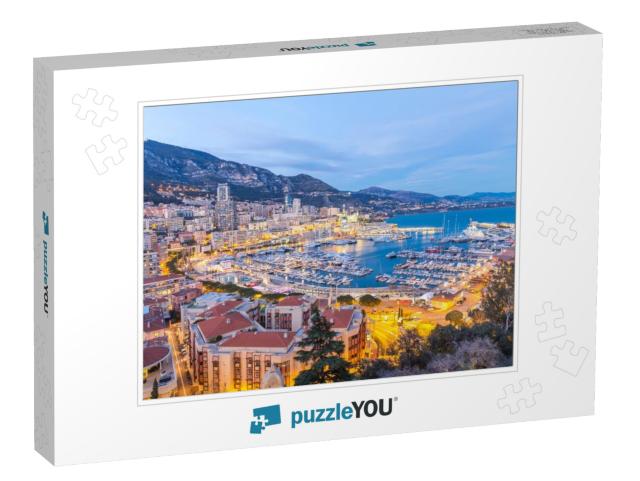 Monaco Monte Carlo Harbor French Riviera... Jigsaw Puzzle