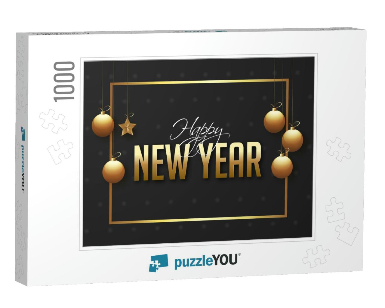 Happy New Year Poster or Banner Design for Celebration... Jigsaw Puzzle with 1000 pieces