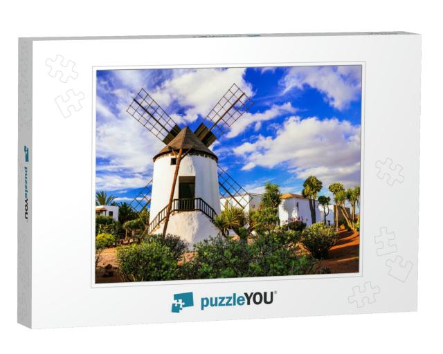 Landmarks of Fuerteventura - Traditional Windmill in Anti... Jigsaw Puzzle