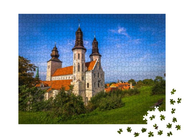 The Cathedral of the Old Town of Visby in Gotland, Sweden... Jigsaw Puzzle with 1000 pieces