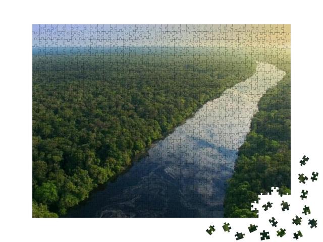 Aerial View of Amazon Rainforest in Brazil... Jigsaw Puzzle with 1000 pieces